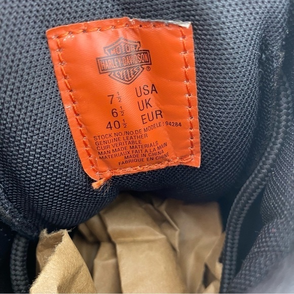 HARLY-DAVIDSON DARNEL SCHWARZ COMBAT-MOTOR - BIKERS BOOTS SIZE M7.5 - Picture 11 of 12